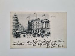 Vykort Folkliv, London. Piccadilly Circus, 1903