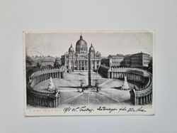 Vykort Italien. ROMA - Piazza S. Pietro, 1906