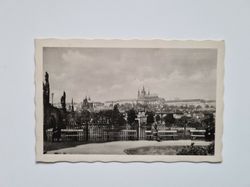 Vykort PRAGUE. View on Hrad?any, 1950