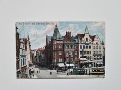 Vykort Kiel Markt mit Dänische Strasse, 1912