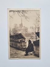 Vykort Frankrike. The Oldest Book-dealer