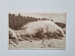 Vykort Storm At Blackpool, 1933