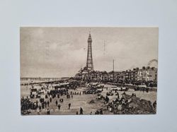 Vykort Central Beach, Blackpool, 1931
