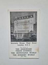 Vykort Bouverie House, London, 1936