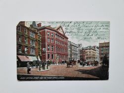 Vykort Queen Victoria Street, London, 1907
