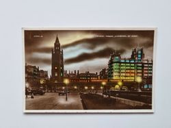 Vykort Princes Parade, Liverpool By Night, 1927