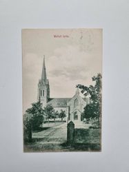 Vykort Wallsjö kyrka.