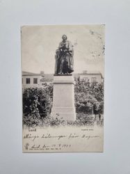 Vykort Lund. Tegnérs staty, 1903
