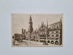 Vykort Tyskland, München Marienplatz