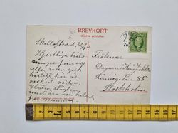 Vykort Bro öfver Skellefteå elf vid Kyrkan, 1911