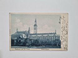 Vykort Köpenhamn. Raadhuset set fra Tivoli, 1905