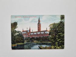 Vykort Köpenhamn. Raadhuset set fra Tivoli, 1915