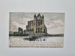 Vykort England. Whitby Abbey, 1902