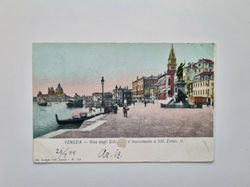 Vykort Italien. Venedig 1904. Riva degli schiavoni