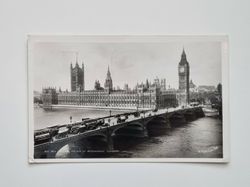 Vykort London. Big Ben, Westminsterpalatset.