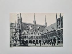 Vykort Rathaus Zu Lübeck, 1909