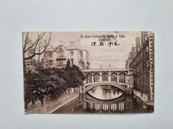 Vykort Bridge of Sighs, Cambridge 1912