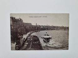 Vykort Thames Embankment, London 1910