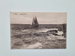 Vykort LYSEKIL. Stångehufvud. Segelbåt