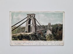 Vykort Clifton Suspension Bridge, 1903