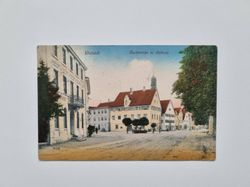 Vykort Bad Wurzach Marktstraße m. Rathaus