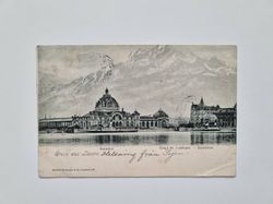 Vykort Bahnhof. Hôtel St. Gotthard. Terminus, 1899