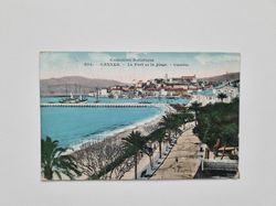 Vykort CANNES. Le Port et la plage. Casino.