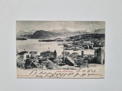 Vykort Schweiz. Luzern und die Alpen, 1903