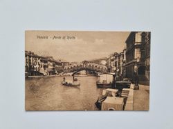 Vykort Venedig. Ponte di Rialto