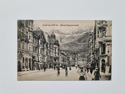 Vykort Folkliv Innsbruck. Maria-Theresienstraße