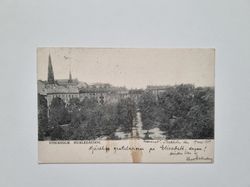 Vykort Stockholms Humlegården, 1904