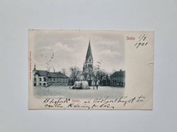 Vykort Sköfde. Kyrkan 1901