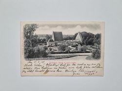 Vykort Åtvidaberg. Ruinen af gamla kyrkan, 1902