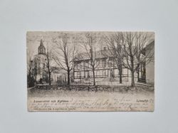 Vykort Lasarettet och Kyrkan. Ljungby, 1903