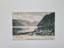 Vykort Maranger Fjord. Hardanger, Norge 1902