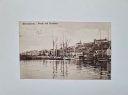 Vykort Stockholms Parti vid Slussen 1909