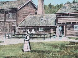 Vykort Skansen, Blekinge Ryggås Stuga Stockholm, 1905