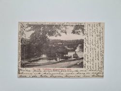 Vykort Trollhättan, Nya Slussarne, 1904 Ångbåt