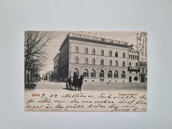 Vykort Gefle. Sparbankshuset, 1902