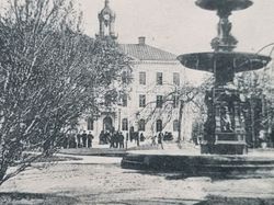 Vykort Gefle. Rådhuset, 1902