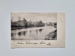 Vykort Kanalen vid inloppet till Härnösand 1903