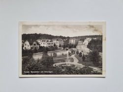 Vykort Tranås. Sveaparken och Säbyvägen, 1927