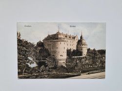 Vykort Örebro. Slottet, 1909