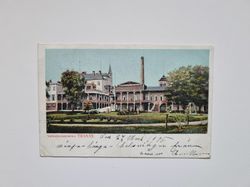 Vykort Vattenkuranstalten. TRÅNAS, 1905