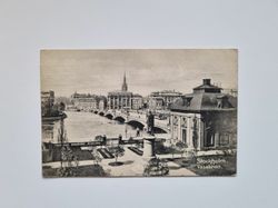 Vykort Stockholm. Vasabron 1915