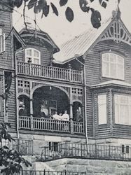 Vykort Lysekil. Konsul Richters Villa, 1909