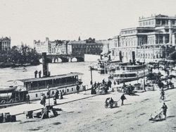 Vykort Stockholm Parti från Norrström 1908