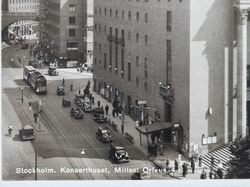 Vykort Konserthuset Stockholm, 1937