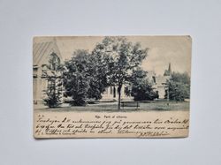 Vykort Hjo. Parti af villorna, 1903