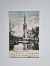 Vykort Köpenhamn. Den engelske kirke, 1902